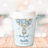 Blue & Brown Bear Baby Shower boy Papieren Bekers