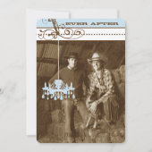 Blue & Brown  Chandelier Damask Your Photo Kaart (Voorkant)