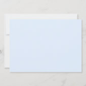 Blue & Brown Chevron High Tea Baby shower Uitnodig Kaart (Achterkant)