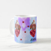 Blue Brown Dachshund Valentijnsdag Gift Dog Koffiemok (Voorkant links)