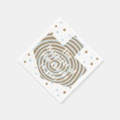 Blue Brown Hanukkah Swirl Dreidel Servet (Hoek)