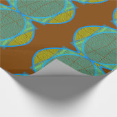 Blue Brown Modern Geometric Abstract Patroon Cadeaupapier (Hoek)