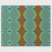 Blue Brown Modern Geometric Abstract Patroon Cadeaupapier (Vlak)