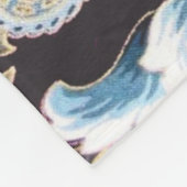 Blue Brown Paisley 2 Fleece Deken (Hoek)