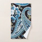 Blue Brown  Paisley Bad Handdoek (Handdoek)