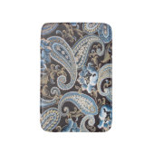 Blue Brown  Paisley Badmat (Voorkant Verticaal)