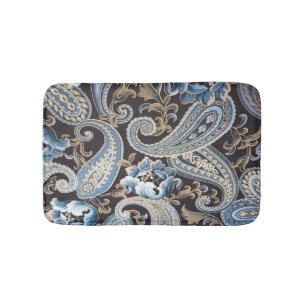 Blue Brown  Paisley Badmat