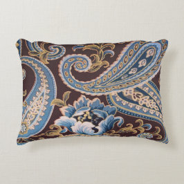 Blue Brown  Paisley New Accent Kussen
