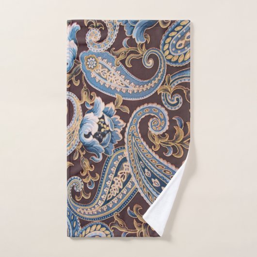 Blue Brown  Paisley New Bad Handdoek (Handdoek)