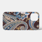 Blue Brown  Paisley New Case-Mate iPhone Case (Achterkant (horizontaal))