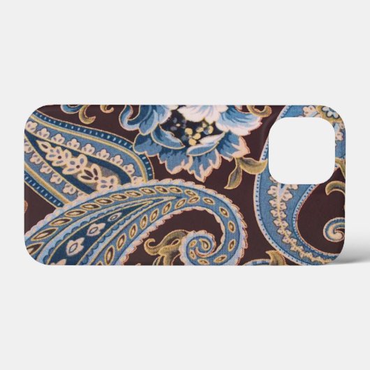Blue Brown  Paisley New Case-Mate iPhone Case (Achterkant (horizontaal))