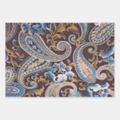 Blue Brown Paisley New Inpakpapier Vel (Voorkant)