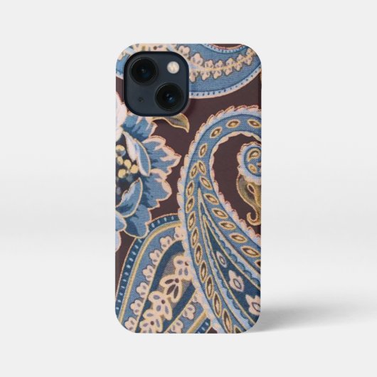 Blue Brown  Paisley New iPhone Hoesje (Achterkant)