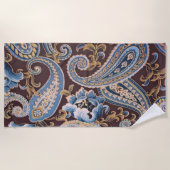Blue Brown Paisley New Strandlaken (Voorkant)