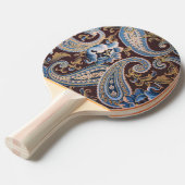 Blue Brown  Paisley New Tafeltennisbatje (Voorkant Gekanteld)