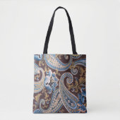 Blue Brown  Paisley New Tote Bag (Voorkant)