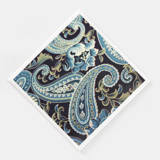 Blue Brown  Paisley Servet (Hoek)