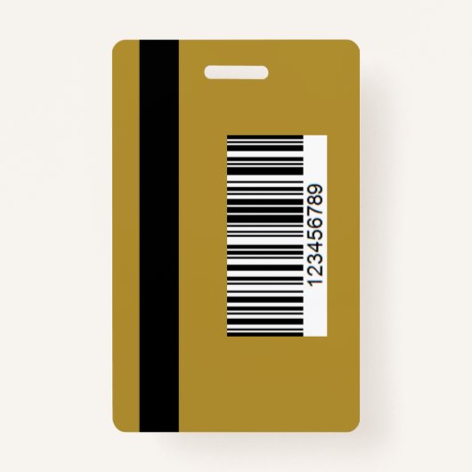 Blue Brown Teacher Name Badge with QR and Photo (Achterkant)