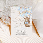 Blue Brown Teddy Bear Hot Air ballonjongen Birthda Kaart<br><div class="desc">Deze schattige teddybeer met de uitnodiging is zeker een glimlach op de gezichten van je gasten! Het zachte pastelblauw, bruin & beige kleurenschema maakt dit ontwerp perfect voor een verjaardagsfeestje. Pas de uitnodiging aan met uw details en als u de stijl en plaatsing van de tekst verder wilt herschikken, drukt...</div>