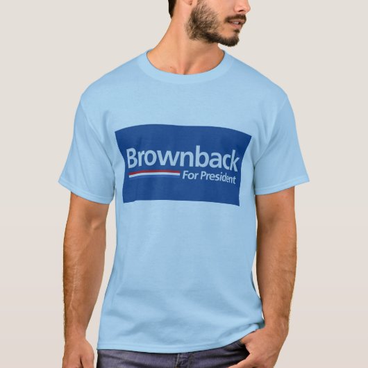 Blue Brownback voor President Shirt (Voorkant)