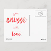 Blue Brugge Briefkaart (Achterkant)