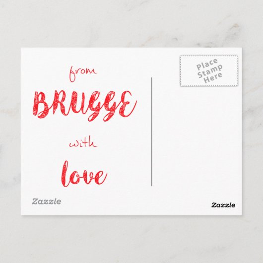 Blue Brugge Briefkaart (Achterkant)