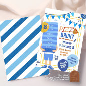 Blue Bruh You In Pizza En Ballon Verjaardagsjongen Kaart