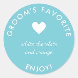 Blue bruidegom's favoriete huwelijksgunst sticker