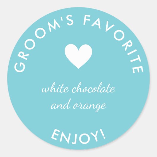 Blue bruidegom's favoriete huwelijksgunst sticker (Voorkant)