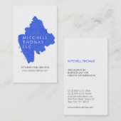 Blue Brush Strokes Professioneel Visitekaartje (Voorkant / Achterkant)