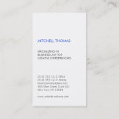 Blue Brush Strokes Professioneel Visitekaartje (Achterkant)