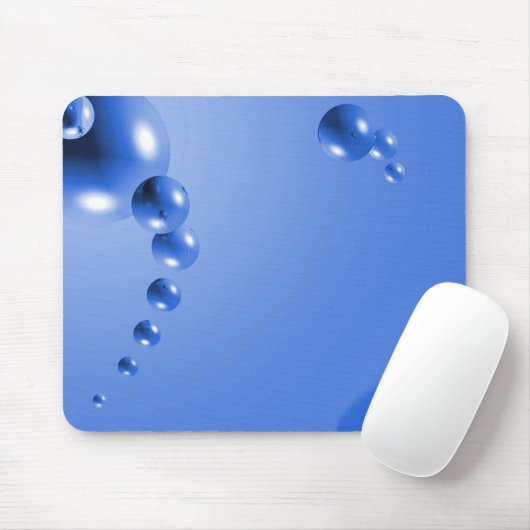 Blue Bubble Abstract Muismat (Met muis)