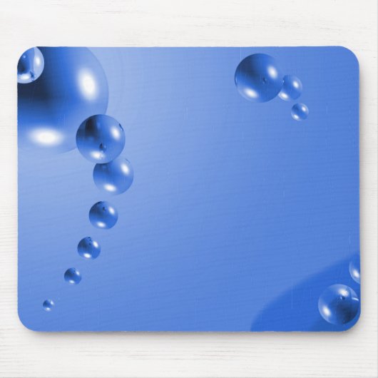 Blue Bubble Abstract Muismat (Voorkant)