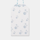 Blue Bubble Bath Animal Baby Shower Cadeaulabel (Achterkant)