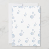 Blue Bubble Bath Animal Baby Shower Kaart (Achterkant)