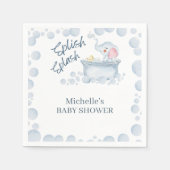 Blue Bubble Bath Animal Baby Shower Servet (Voorkant)