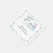 Blue Bubble Bath Animal Baby Shower Servet (Hoek)