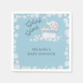 Blue Bubble Bath Animal Baby Shower Servet (Voorkant)