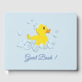 Blue Bubble Bath Baby Boy Shower Guest Book Gastenboek (Voorkant)