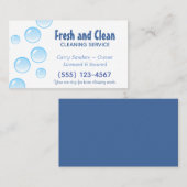 Blue Bubble Design House Cleaning Service Visitekaartje (Voorkant / Achterkant)