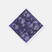 Blue Bubble Hearts Cute Girly 90's Style Servet (Hoek)