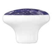 Blue Bubble Hearts Cute Girly Keramische Knop (Zijkant)