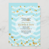 Blue Bubble Invitation Kaart (Voorkant / Achterkant)