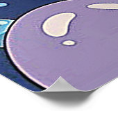 Blue Bubble Landscape Square Poster Wall Art (Hoek)