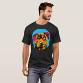 Blue Bubble Rottweiler Dog Pop T-shirt (Voorkant volledig)