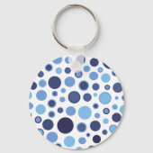 Blue Bubble Stippen Monogram Sleutelhanger (Achterkant)