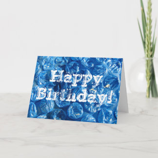 Blue Bubble Texture, Happy Birthday! Kaart