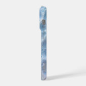 Blue Bubble Texture iPhone 15 Pro Case – Aesthetic Hoesje (Linkerkant)