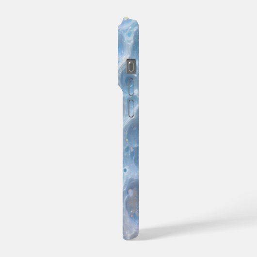 Blue Bubble Texture iPhone 15 Pro Case – Aesthetic iPhone Hoesje (Linkerkant)