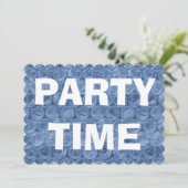Blue Bubble Wrap verjaardagsfeestje uitnodiging (Staand voorkant)